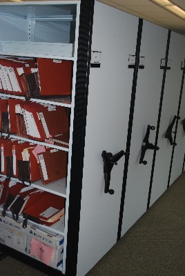 Archive Boxes & Files stored together in Mobile Storage System