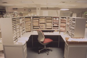 U Shaped Mail Room Center